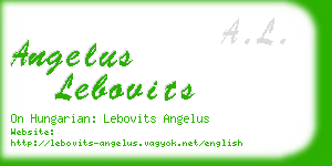 angelus lebovits business card